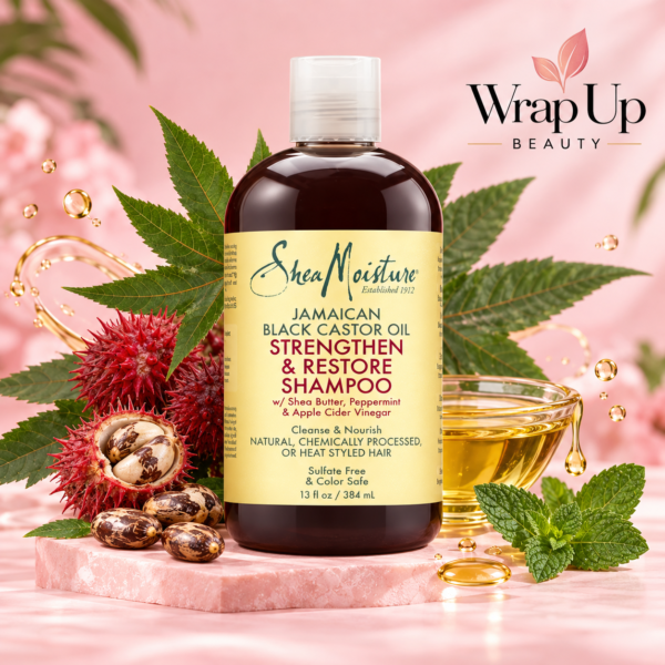SheaMoisture Jamaican Black Castor Oil Strengthen & Restore Shampoo 384ml - Wrap Up Beauty